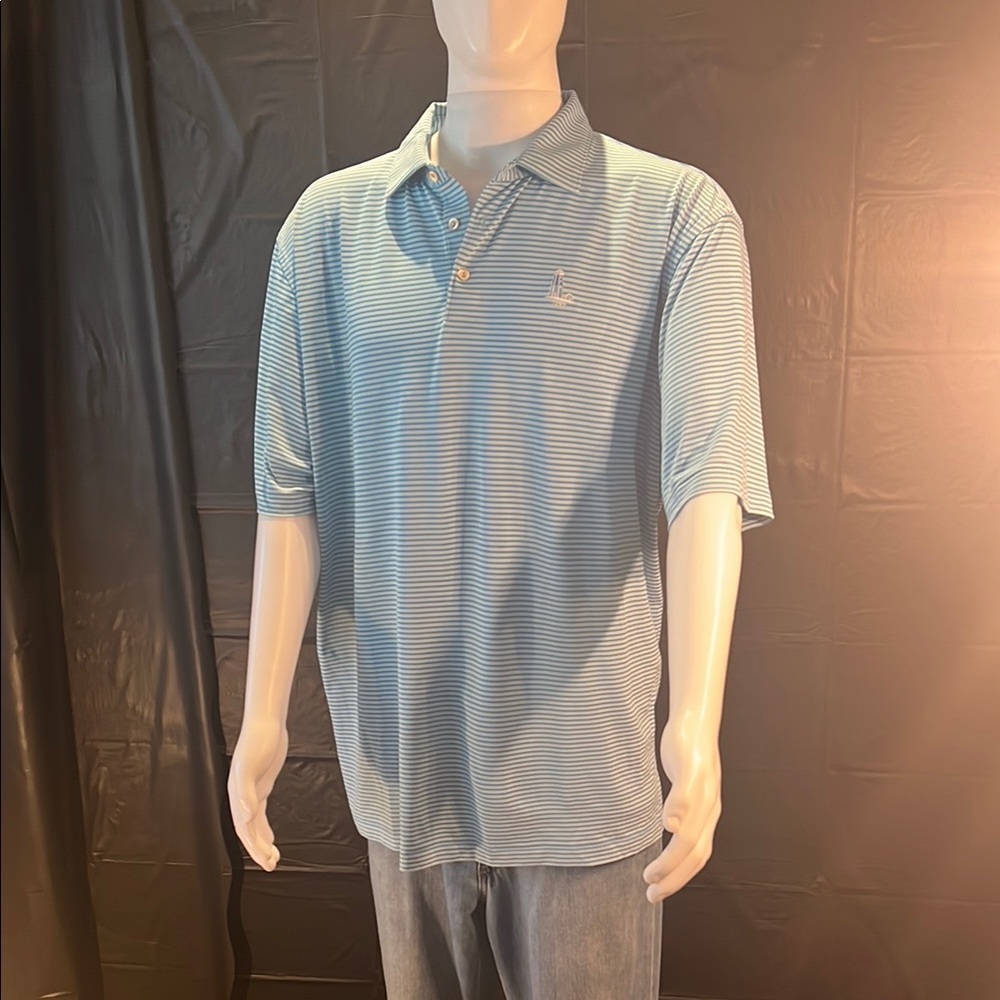 Peter Millar Blue Polo Shirt Classic Design